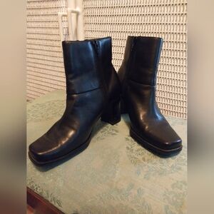 Ankle Heel Booties - Black colored